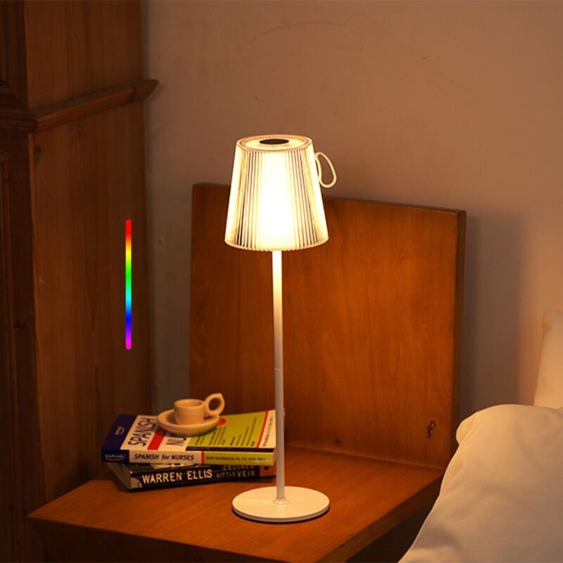 Kabellose LED Tischlampe dimmbar mit RGB Licht