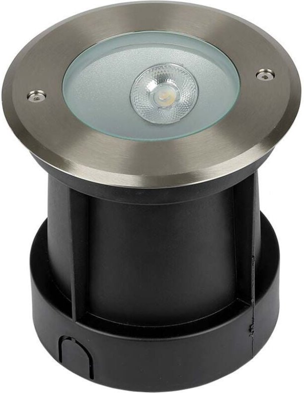 Bodenleuchte LED Außenleuchte Gartenlampe Edelstahl schwarz silber IP67 D 15,3cm