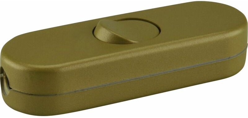 Schnur-Zwischenschalter 1p 250V 3A gold Schnurschalter