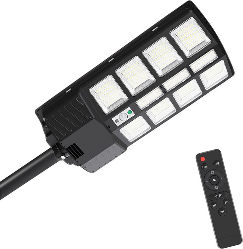 Wolketon 3 PCS 400W Straßenlaterne Solar-Bewegungslichter mit Fernbedienungsmodi, 600lm Solarleuchten für den Außenberei...