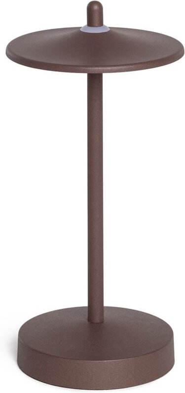 LED Tischlampe Tragbar mit wiederaufladbarem USB-Akku Milevani Braun