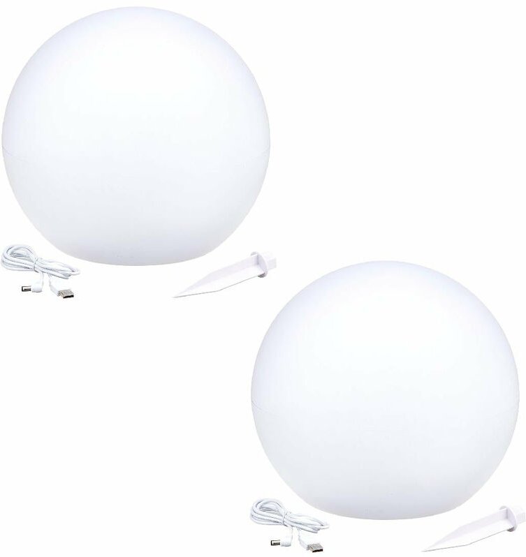 Lumisky - Solar Kugel 2er Set Leuchtende solsty ∅30cm