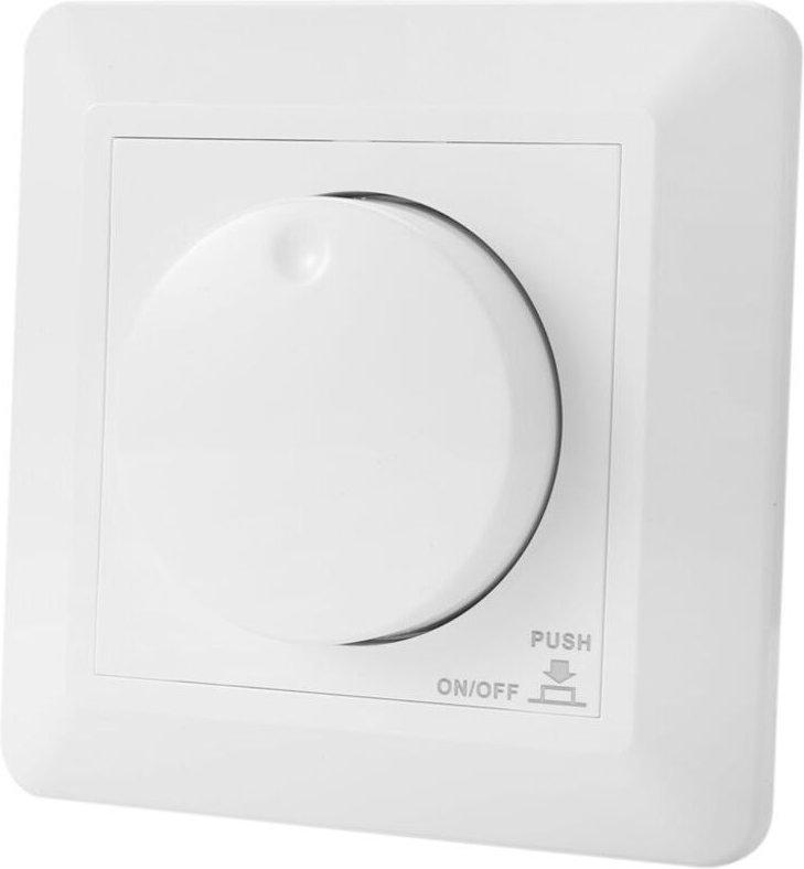 LED-Dimmer, Einbaugerät für LED- und Halogenlampen, dimmbar, 5–300 W, Phasenanschnittsteuerung