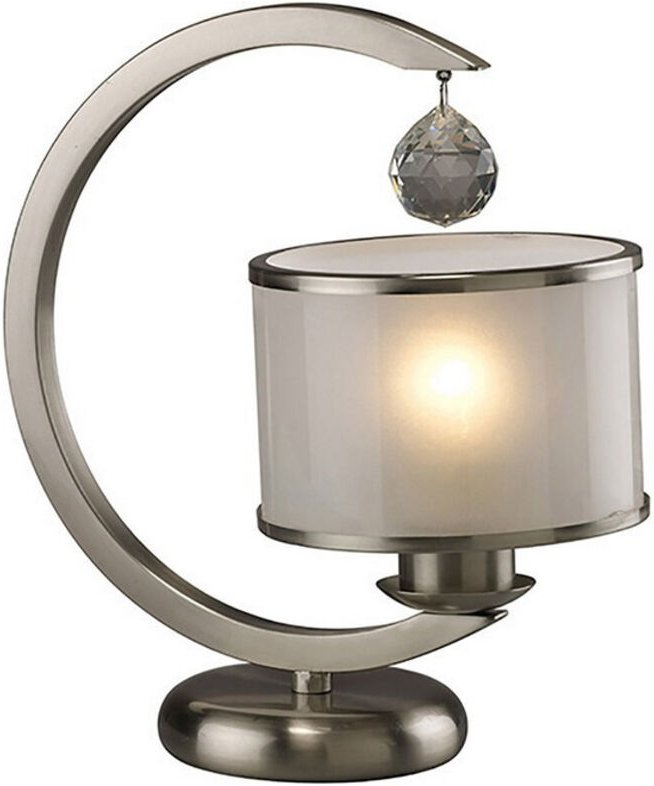 Inspired Lincoln Tischleuchte E27 Satin-Nickel/Glas/Kristall