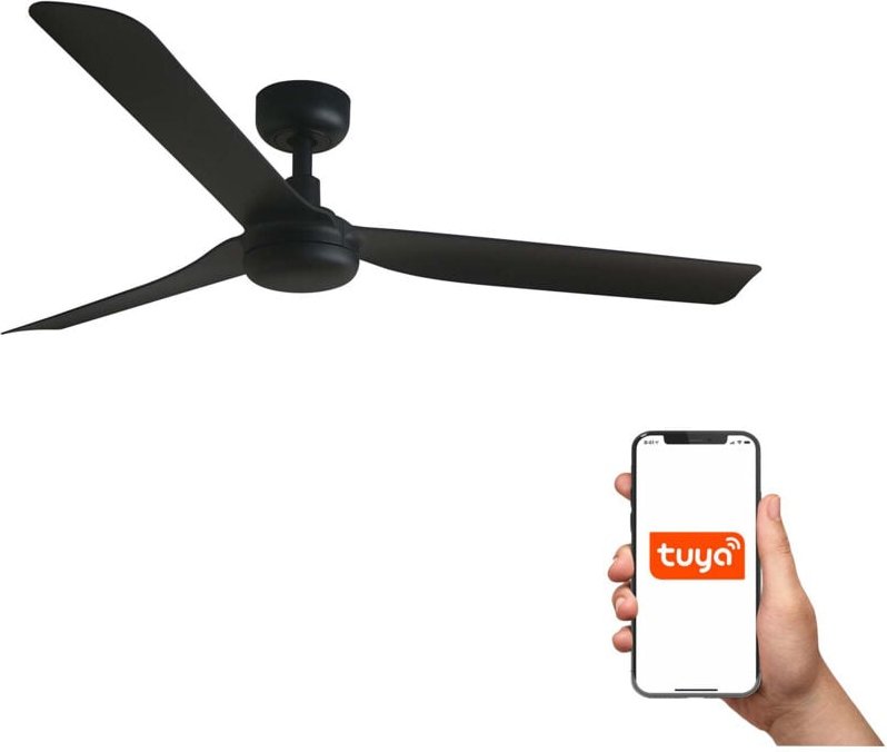 Faro Punt Mittleres schwarzes Tuya Smart System mit 3 Klingen