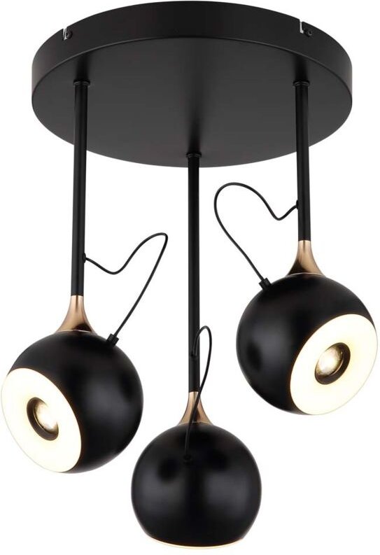 Pendelleuchte Hängeleuchte Deckenleuchte LED Metall schwarz beweglich H 42 cm