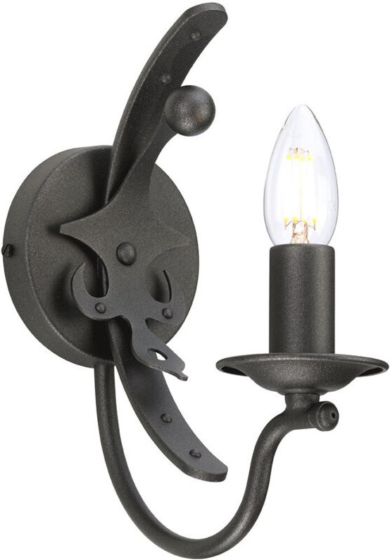 Windsor - 1 Licht Kerze Wandleuchte - Graphit, E14 - Elstead