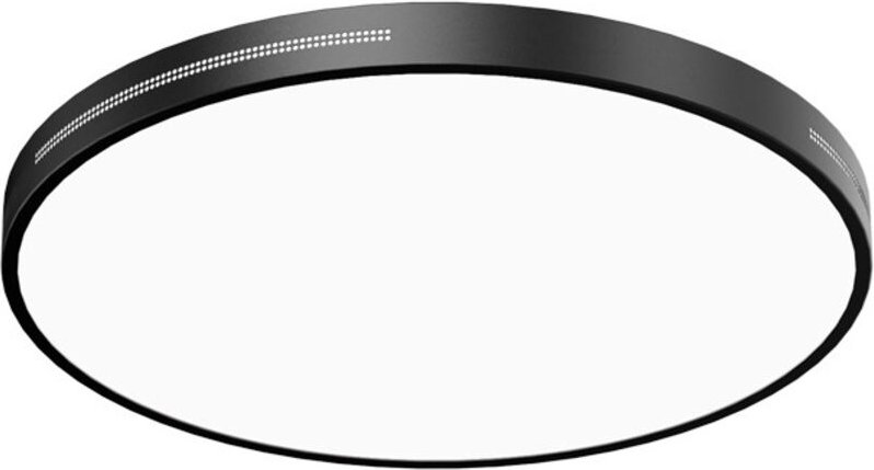 Schwarze schlanke LED-Deckenleuchte, 40 cm, 24 w, moderne dimmbare Deckenlampe für Balkon, Wohnzimmer, Schlafzimmer