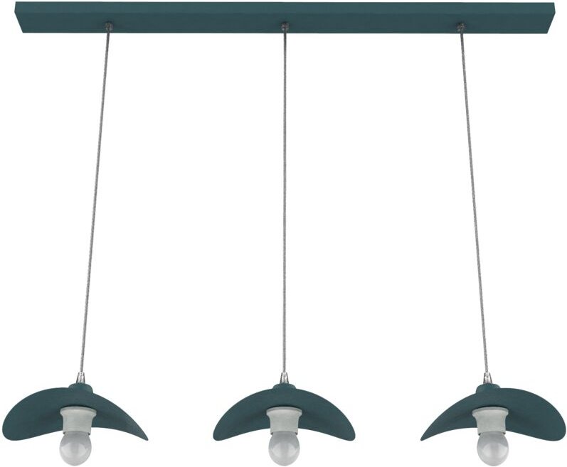 Piuma sospensione binario 3 luci monocolore opaco