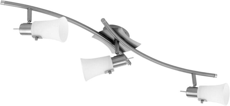 Eglo - Decken Spot Leuchte Lampe verstellbar Stahl Glas satiniert IP20 90403