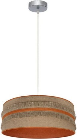 Pendelleuchte natalia 1xe27 nickel/silber-orange regx40x40 cm