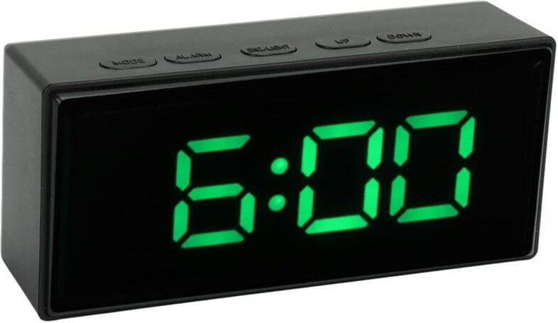 Digitaler Wecker mit Temperatursensor – Grüne LED-Anzeige – Intelligente Hintergrundbeleuchtung – Schlummerfunktion – Mo...