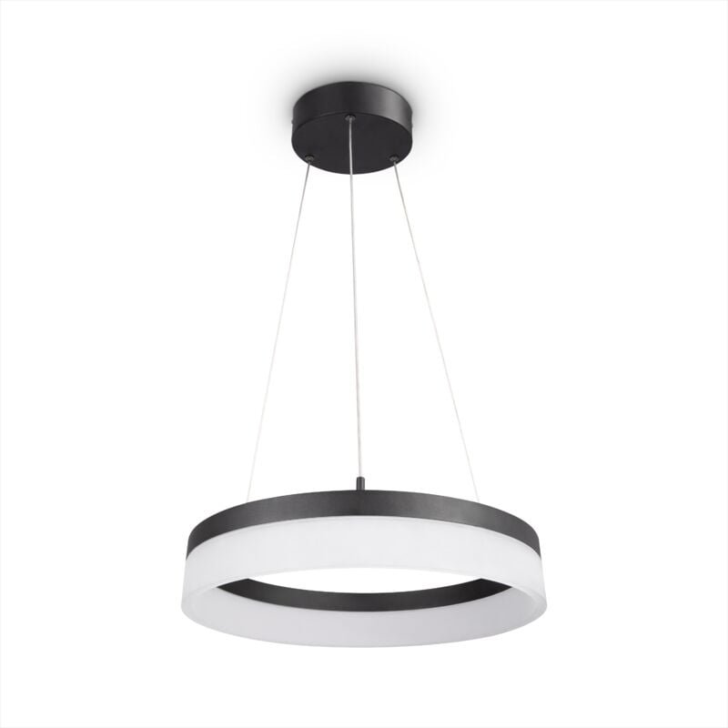 Led Pendellampe Deko Wohnzimmer Lampe Esstisch Pendelleuchte Büro Zeitlos Modern Typ 1, Schwarz - Weiß - Paco Home