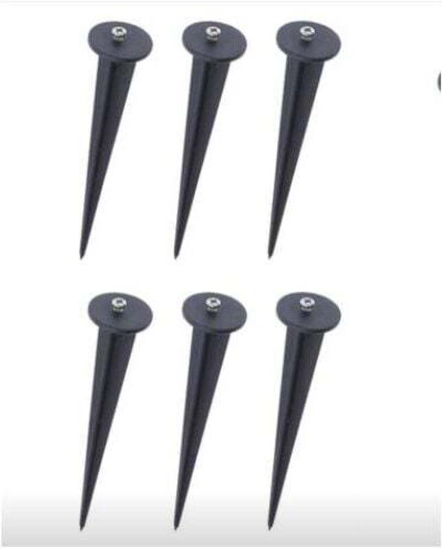 Schwarzer Gartenständer aus schwarzem Kunststoff – Lampenständer, 6 Stück, Ø35160 mm