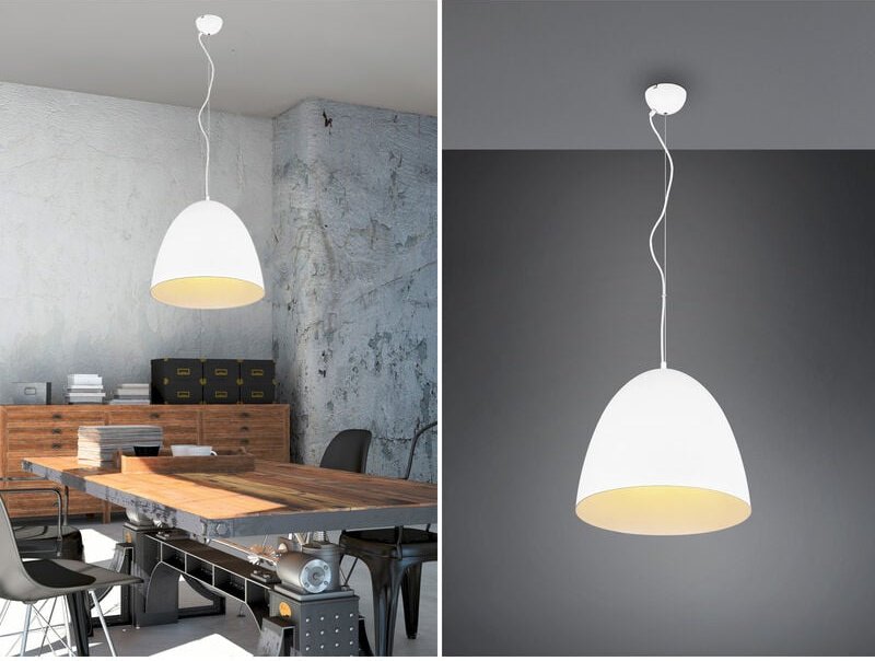 Trio Lighting - Vintage Pendelleuchte tilda einflammig Metall Weiß rund, ø 40cm