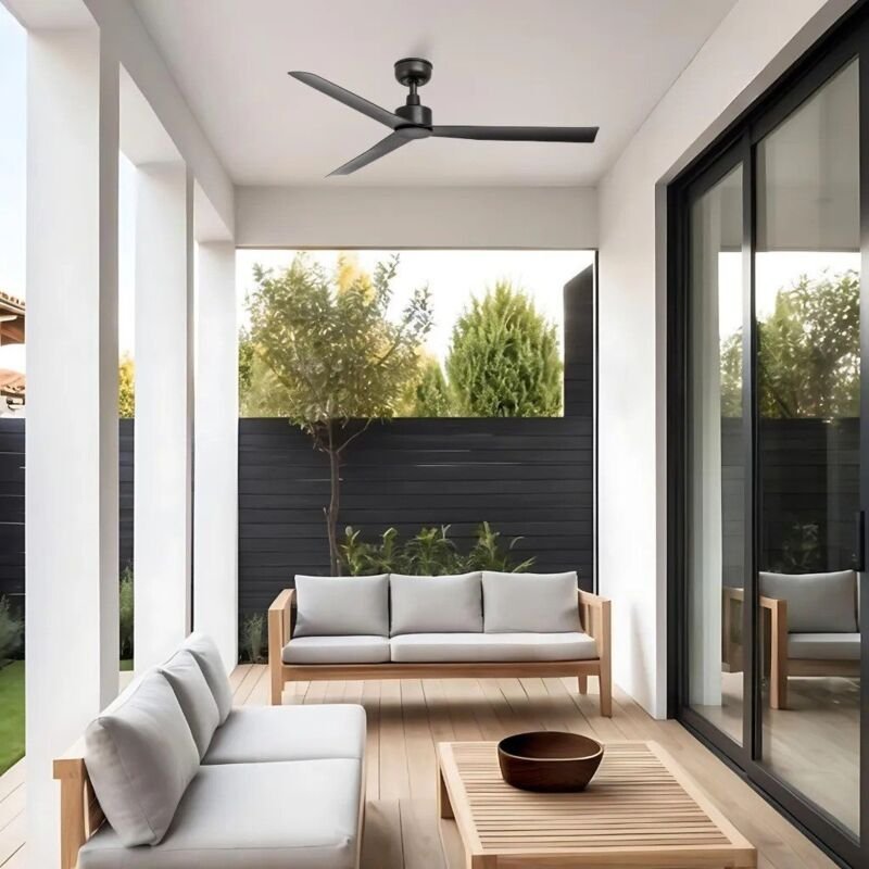 Ventyly - river Deckenventilator für den Außenbereich braun Ø125