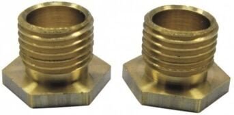 2 TIBELEC-Stecker, Messing, Gold Centrale Brico