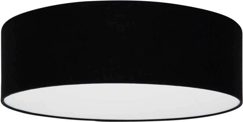 Schwarze Deckenleuchte 30 cm TONDO Stoffschirm Plexiglas 1xE27
