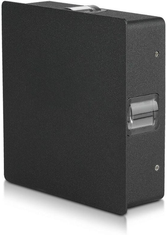 V-tac - 4W Schwarze Led Wandleuchte IP65 Quadratische Form VT-704 3000K