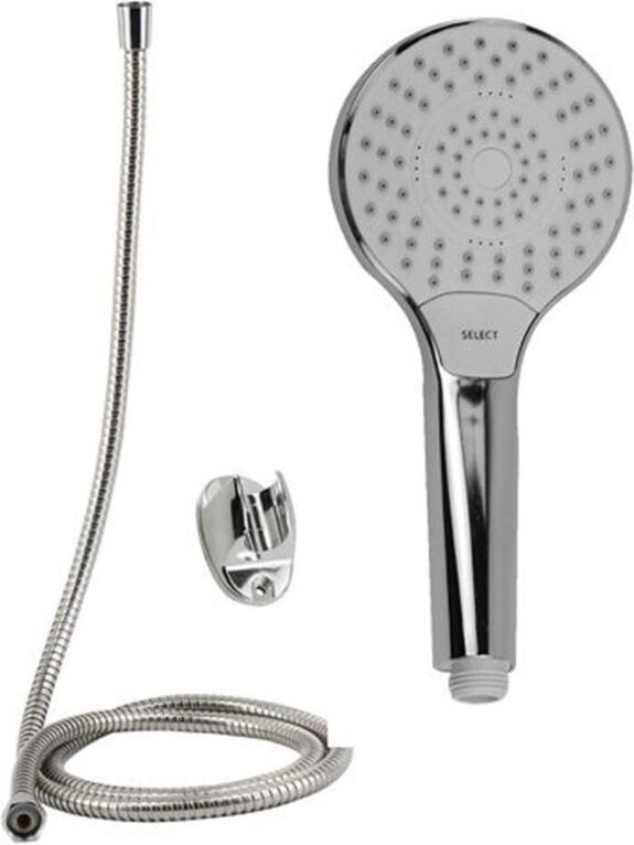 Trade Shop Traesio - Trade Shop - duschset 69330 duschkopf badewanne dusche auswahltaste 1,8 mt gurthalterung -