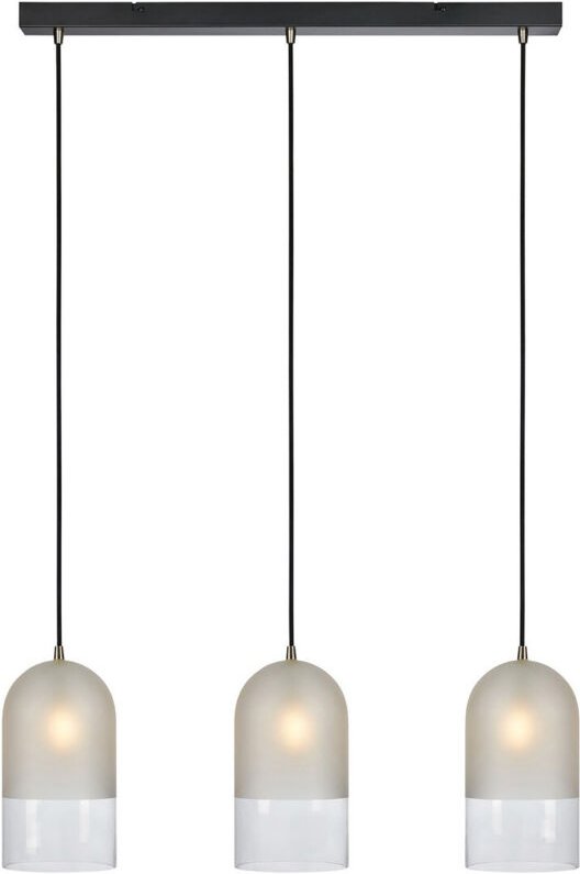 Markslojd - cope Deckenpendelleiste 3-flammig mattiert, klar, schwarz