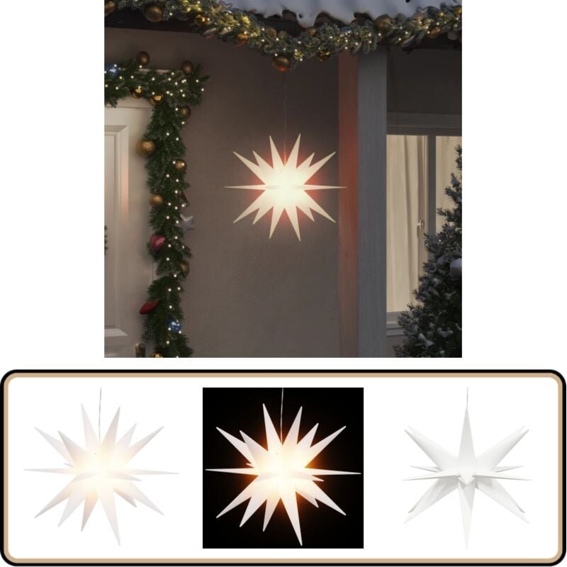 Thumbnail - vidaXL LED-Weihnachtsstern Faltbar Weiß 43 cm