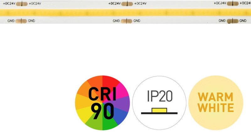 Leiste Led 3000k 24v 10w/m 480 Cob Ip20 20m 240050-6750/20