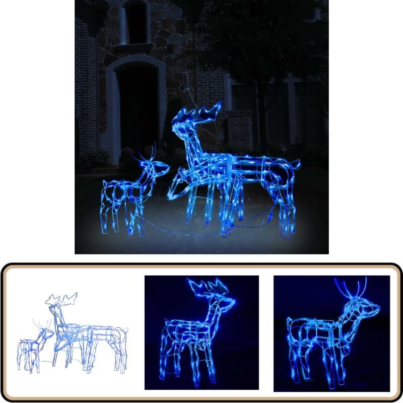 3-tlg. LED-Rentiere Set Weihnachtsdeko 229 LEDs - Weihnachtsdekoration - led Beleuchtung - Outdoor Deko - Winter Deko - ...