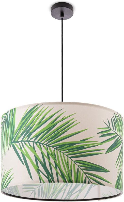 Deckenlampe Wohnzimmer Lampe Esstisch Pendelleuchte Blumen Palmen Deko E27 Pendelleuchte - Schwarz, Design 4 (Ø45,5 cm) ...