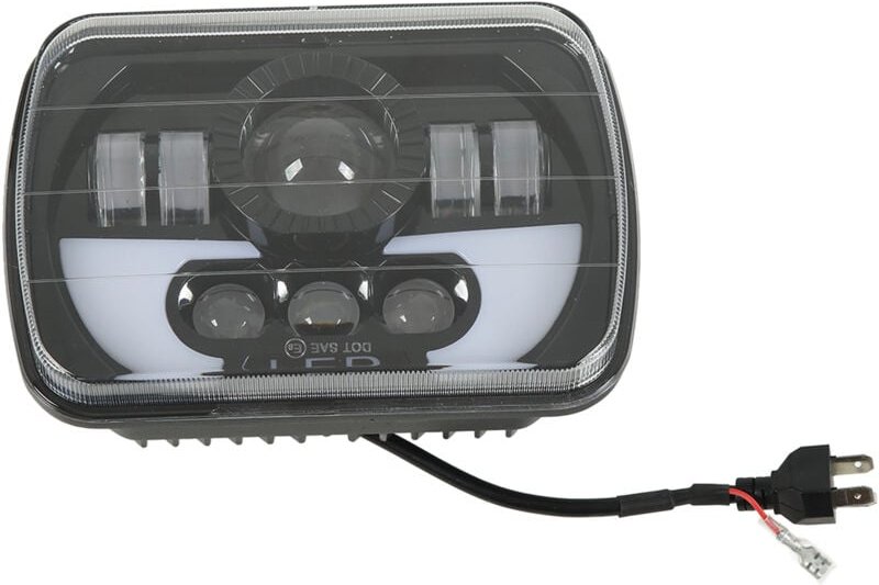 Pasamer Square LED-Scheinwerfer, multifunktionaler, IP67 wasserdichter, blendender rechteckiger Motorradscheinwerfer-Pro...