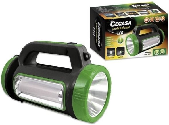 Professionelle Multifunktions-Taschenlampe led - 5 Modi de Beleuchtung - Akku de 1800mah - Stromversorgung solar und per...