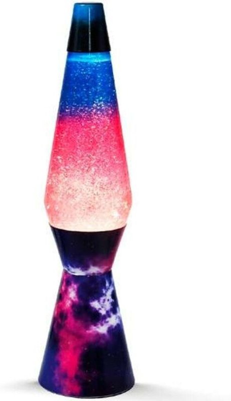 i-total Lava-Lampe Retro Blau und Rosa 40 cm