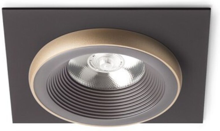 Faretto SHARM SQ I da incasso marrone/oro perlato 230V LED 10W 24° 3000K