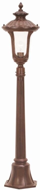 Außenleuchte Stehleuchte Wegeleuchte Kandelaber Säule Bronze-Platine h 115 cm