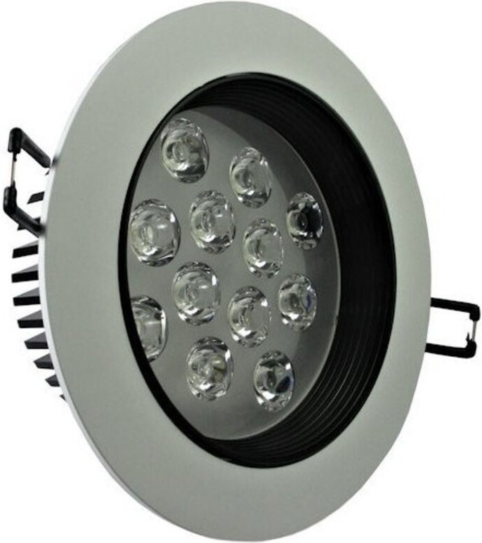 Trade Shop Traesio - Trade Shop - spring led-einbaustrahler mit flossen 3 5 7 9 12 15 18 w weisser rahmen -