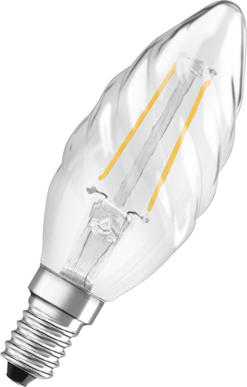 Osram - led Superstar Classic Lampe mit Filament in klassischer gedrehter Minikerzenform, klares bleifreies Glas, 2.8 w,...