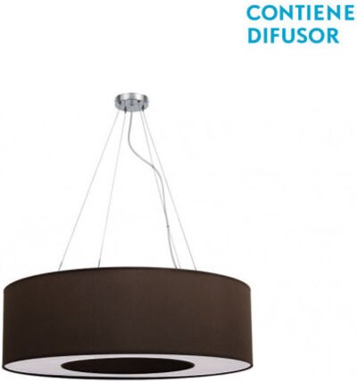 Thumbnail - Haiti kleine hängeleuchte 4xe27 chrom/braun regx50x50 cm