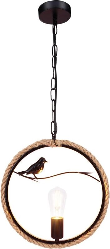 Schwarze Industrie-Pendelleuchte – Vintage-Eisen-Deckenleuchte mit E27-Fassungen und Hanfseil, für Esszimmer, Café, Bar