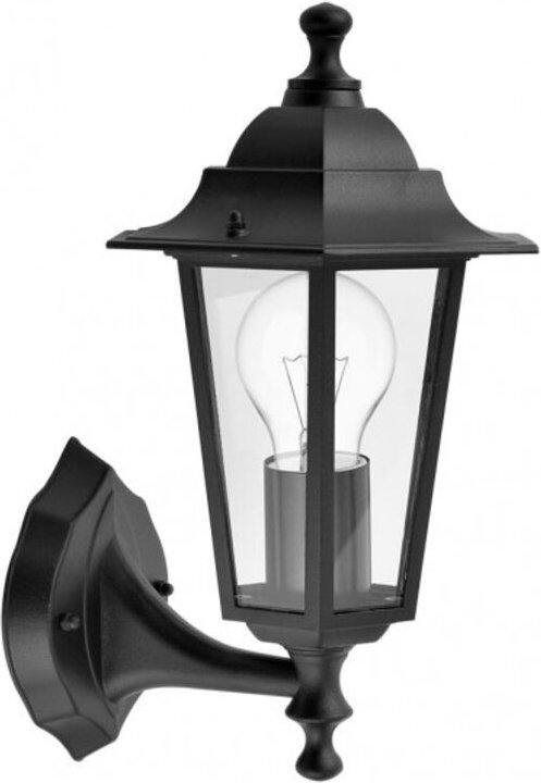 Fabrilamp - Wandleuchte auriga aluminium außenwandleuchte 1xe27 schwarz ip44 32x22x17 cm