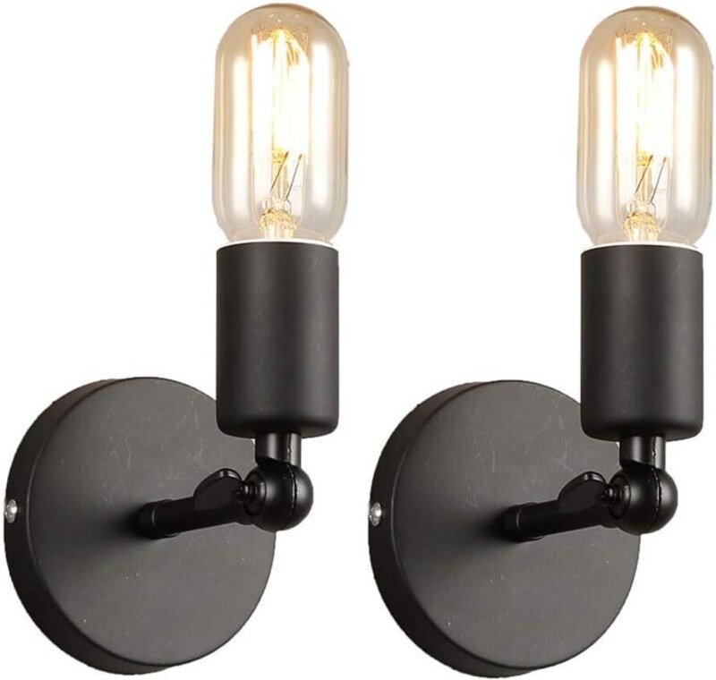 Wandleuchte E27, industriell-retro, Edison-Wandleuchte, Flurleuchte, Kerzenständer, Dekoration für Zuhause, Büro, Bar, C...