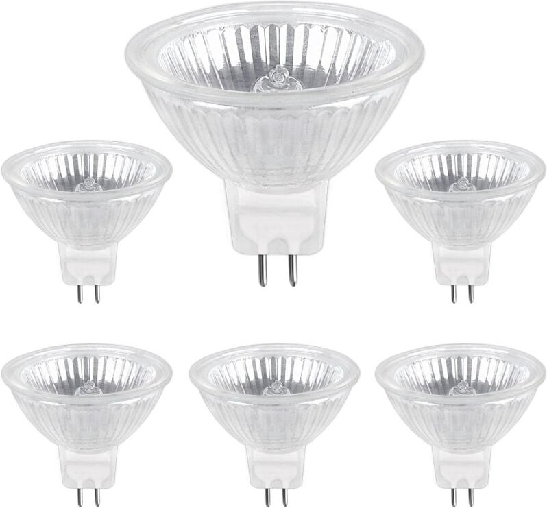 Halogenlampe GU5.3 20W 12V, 400lm Warmweiß 2700K Dimmbar, Halogen-Spotlampe MR16, 6er-Pack