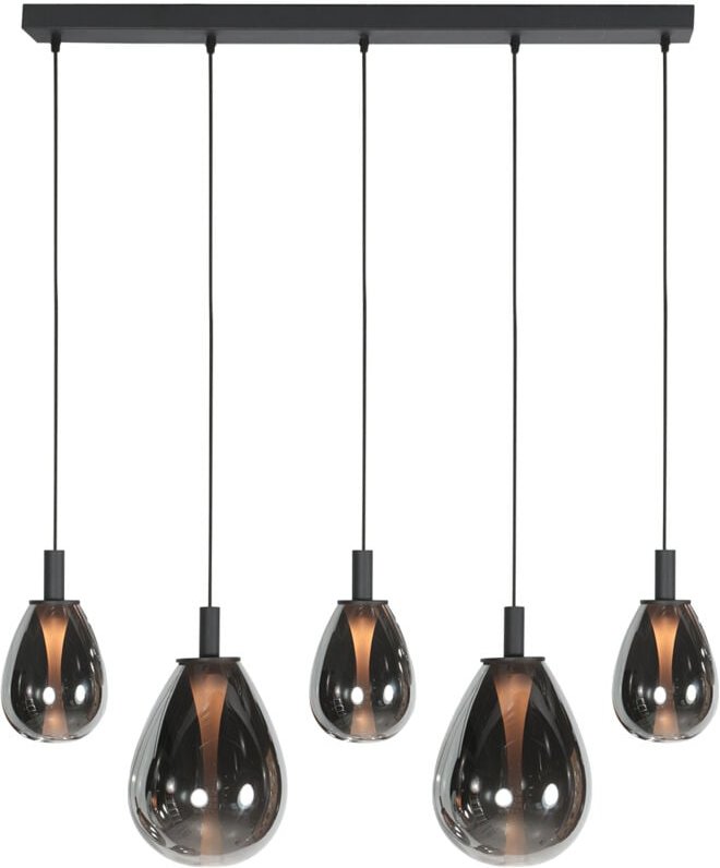 Hängeleuchte - Glimsy - schwarz - glas - große - Steinhauer