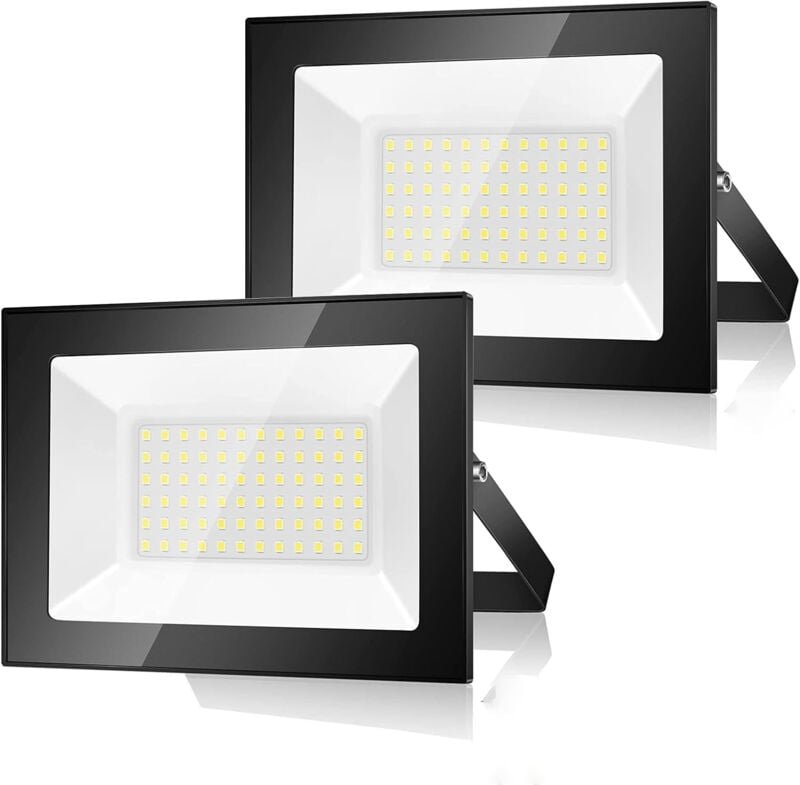 Stück 50 w LED-Flutlicht für den Außenbereich, 5000 lm, 6500 k, LED-Außenstrahler, IP66, Kaltweiß, für Terrasse, Garage,...