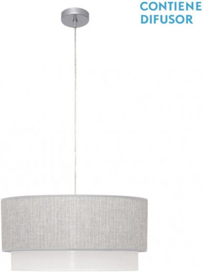 Hängeleuchte Kenia 3xe27 Grau/Weiß Reg.50d de Fabrilamp