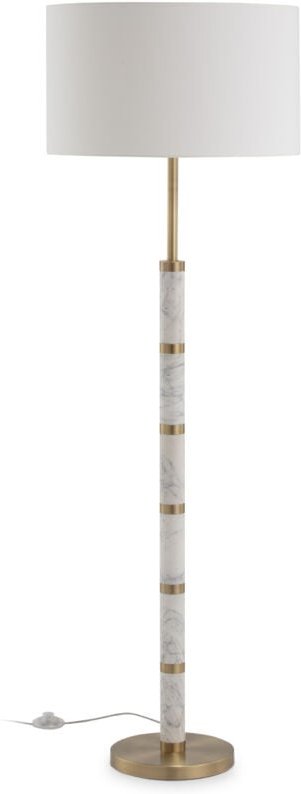 Stehlampe 25X25X135 Weißer Marmor/Goldenes Metall