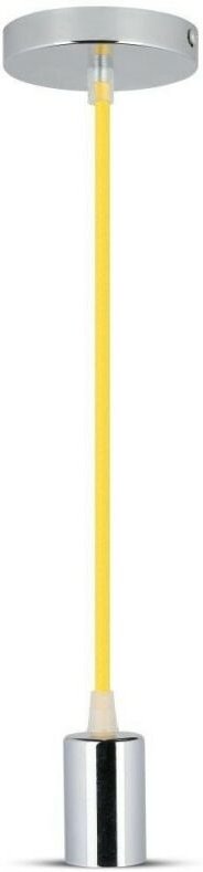 Thumbnail - V-TAC VT-7338 Hängeleuchter 1MT E27 aus Metall mit gelbem Kabel Ф39mm IP20 – SKU 3793