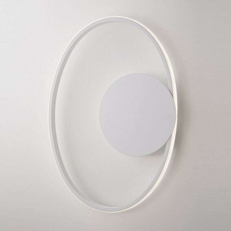 Bonetti Illumina - Weiße Deckenleuchte aus Metall und Aluminium mit integrierter led 42x30x h8 cm