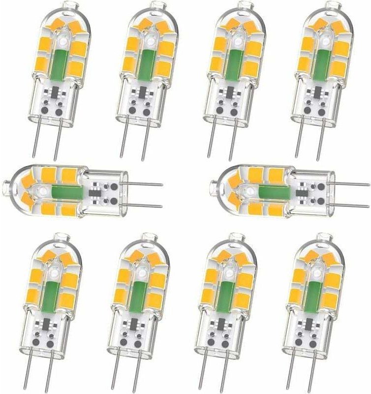 G4-Glühbirne, G4-LED-Glühbirne 2 W, 200 lm, entspricht 20 W G4-Halogenbirne, Warmweiß 3000 K, AC/DC 12 V, kein Flimmern,...