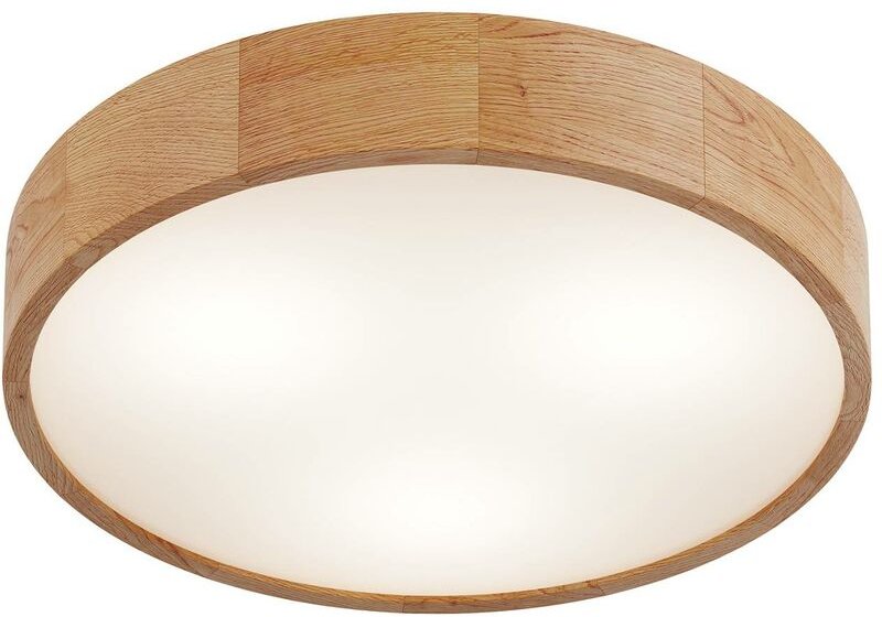 Thumbnail - Lamkur Round Zylindrische Deckenleuchte Eiche, 3x E27