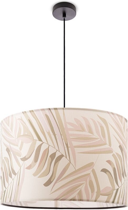 Deckenlampe Wohnzimmer Lampe Esstisch Pendelleuchte Blumen Palmen Deko E27 Pendelleuchte - Schwarz, Design 2 (Ø45,5 cm) ...
